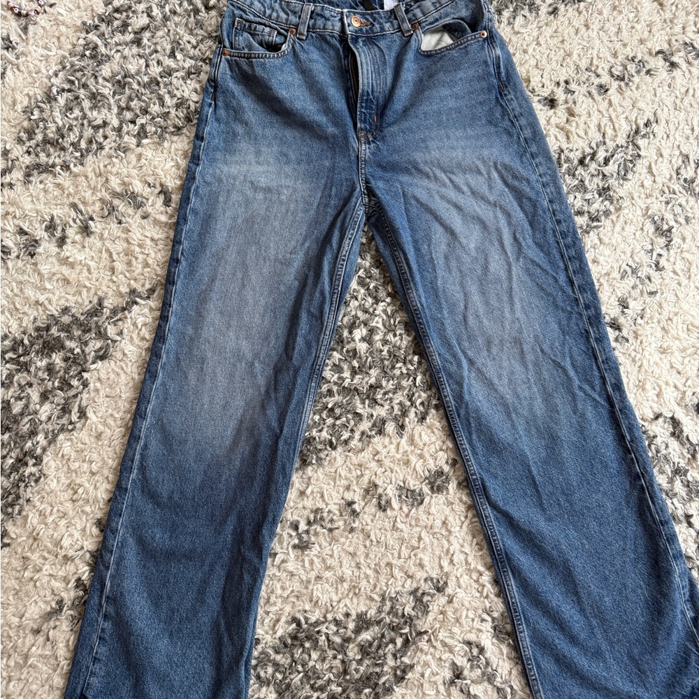 Divided Blue High Rise Jeans with Natural Fading